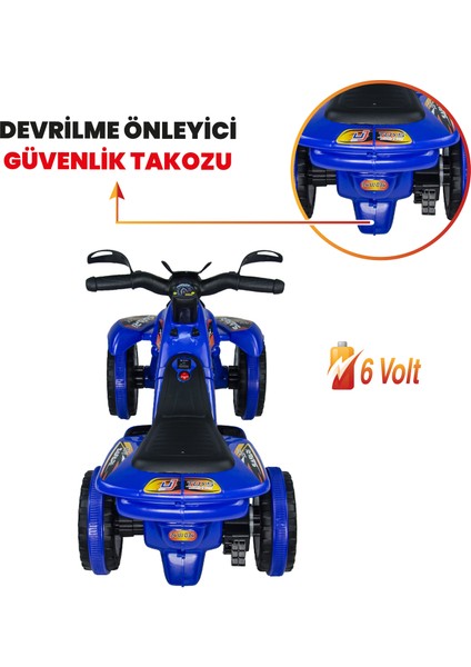 6V Akülü ATV Mavi