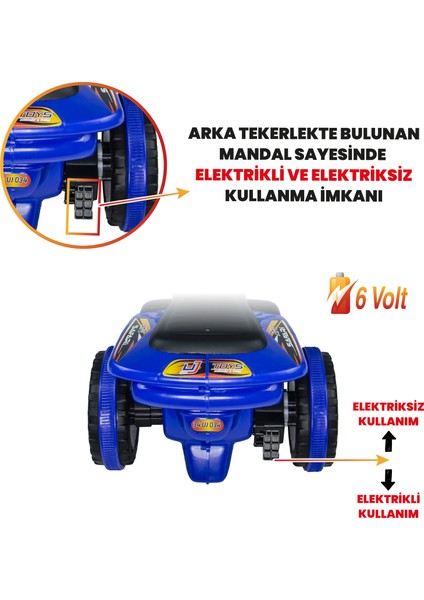 6V Akülü ATV Mavi