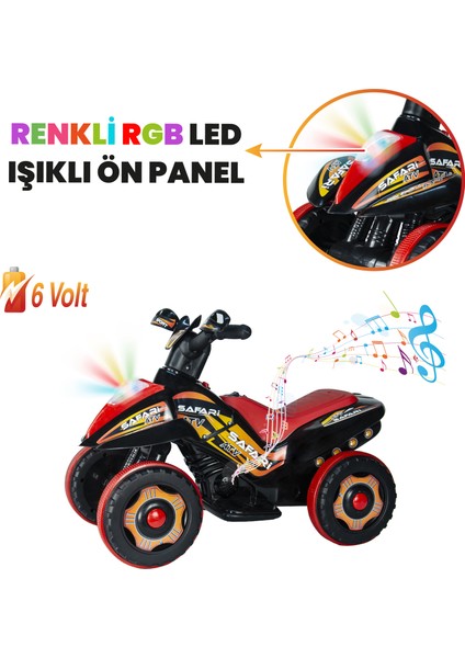 6V Akülü ATV Siyah
