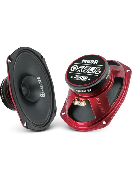 RS-M69R 250 Watt Max POWER+150 Watt Rms Power+6x9 Oval Midrange
