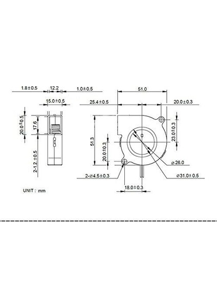 Mini Salyangoz Fan 12V 50X50MM