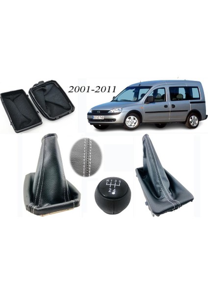 Opel Combo C Vites Körüğü + El Freni Körüğü + Vites Topuzu Gri Dikiş