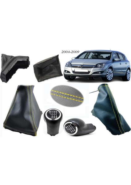 Opel Astra H Vites Körüğü + El Freni Körüğü + Vites Topuzu 6 Ileri Sarı Dikiş