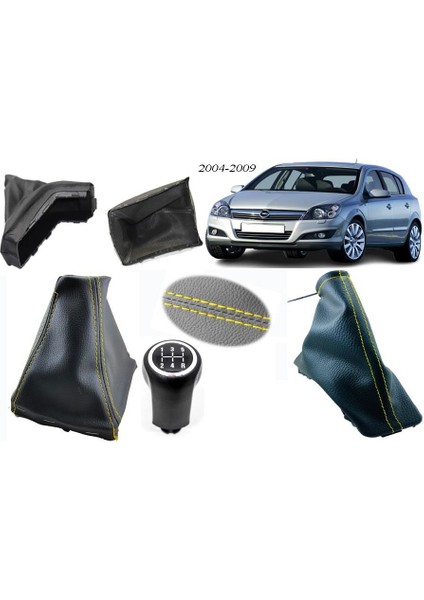 Opel Astra H Vites Körüğü + El Freni Körüğü + Vites Topuzu 5 Ileri Sarı Dikiş