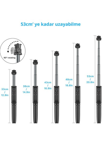Mt-40 Bluetooth Selfie Çubuğu Tripod