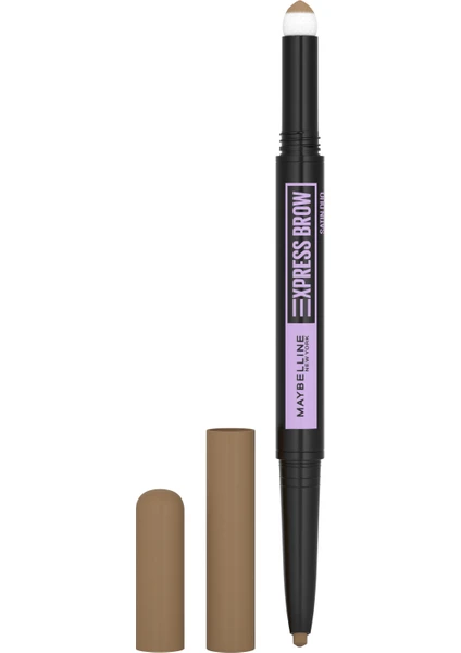 Maybelline New York Express Brow Satin Duo Çift Taraflı Kaş Kalemi - 01 Açık Ton