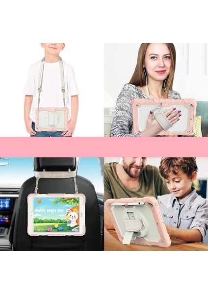 iPad 2021 9. Nesil Strap, Kalemlikli Tablet Kılıfı Darbe Savar Ekran Koruyuculu Askılı 360°DÖNEBILEN Kılıf fırsatları