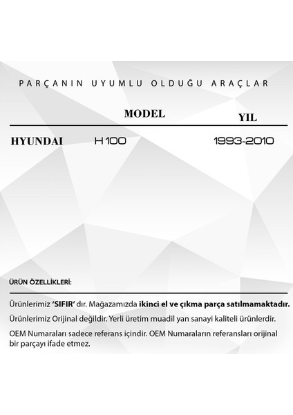Hyundai H100 Için Kapı Kilit Butonu