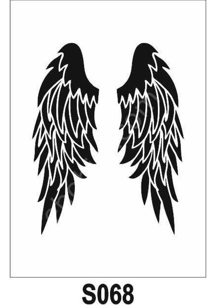 Diğer Karışık Desenler Stencil Şablon 21 x 30 cm S-068