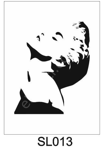 Siluet Desenler Stencil Şablon 21 x 30 cm SL-013