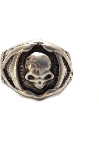 Iconic Skull Gümüş Kaplama Ayarlanabilir Yüzük