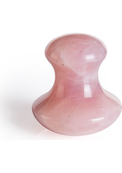 Pembe Kuvars Mantar Gua Sha Açık Pembe Masaj Aleti