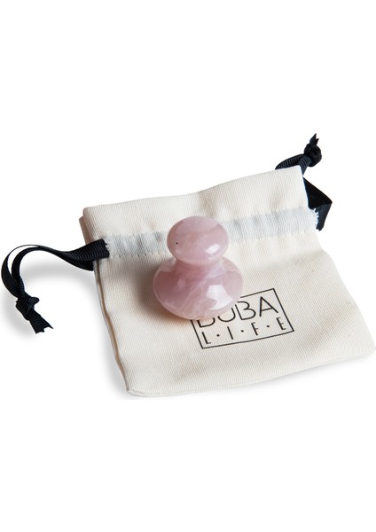 Pembe Kuvars Mantar Gua Sha Açık Pembe Masaj Aleti
