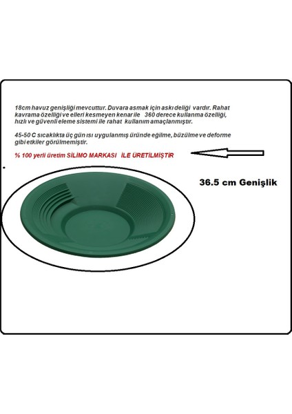 Gold Pan Altın Tavası Altın Yakalama Eleği Derelerden Altın Çıkarma Akarsular Altın Mavi ve Yeşil Renk fırsatları
