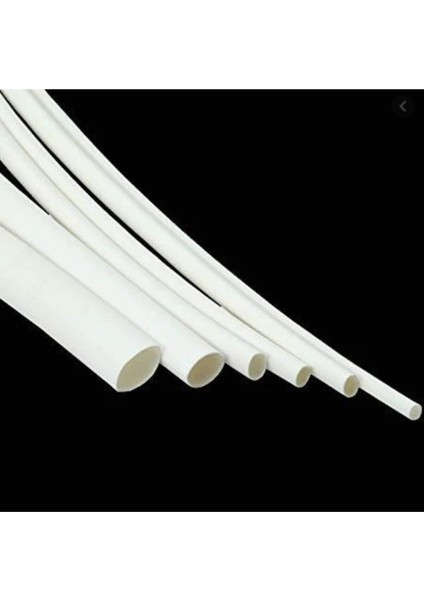 1 Metre Beyaz Daralan Makaron 6.4 mm Kablo Yalıtım Isıyla Iphone Uyumlu Hortumu