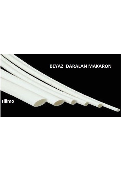1 Metre Beyaz Daralan Makaron 6.4 mm Kablo Yalıtım Isıyla Iphone Uyumlu Hortumu