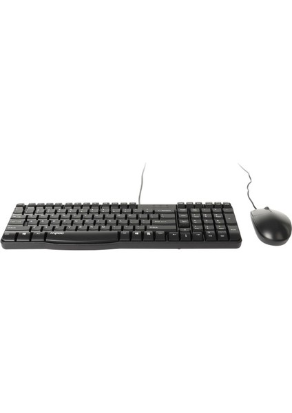 NX1820 Model USB Türkçe Klavye ile Optik Mouse Kablolu Set Siyah