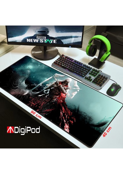 Gaming Mousepad Oyuncu Mouse pad 90X40 XXL Büyük Oyuncu Mouse Pad Kaymaz Taban 4mm Kalınlık