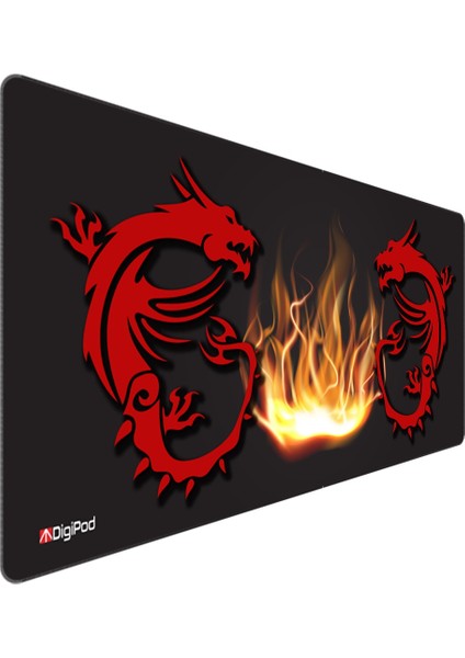 Gaming Oyuncu Mousepad 90X40 XXL Kaymaz Taban DOUBLE DRAGON 4mm Kalınlık
