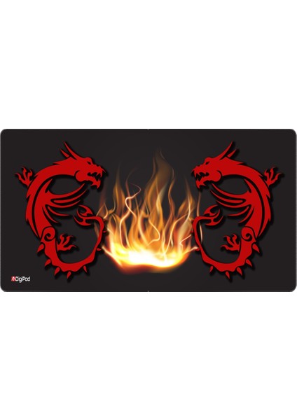 Gaming Oyuncu Mousepad 90X40 XXL Kaymaz Taban DOUBLE DRAGON 4mm Kalınlık