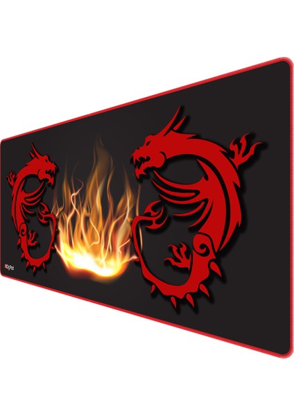 Gaming Oyuncu Mousepad 90X40 XXL Kaymaz Taban DOUBLE DRAGON 4mm Kalınlık