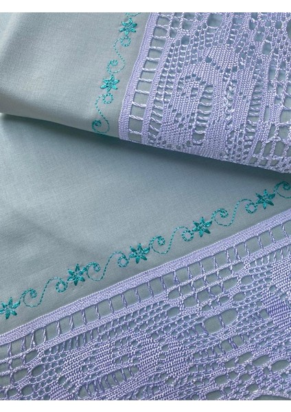 Dantelli Pikolu Nil Yeşili Çarşaf Takımı fiyatları