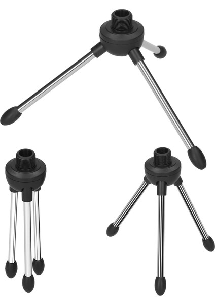 Katlanabilir Masaüstü Mikrofon Tripod Standı 5/8 Inç (Yurt Dışından)