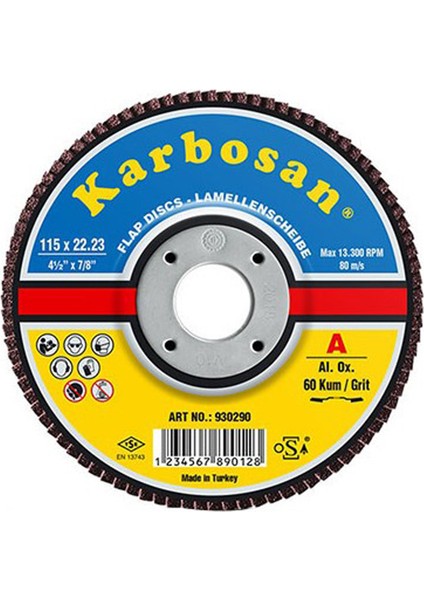 115X22 P060 Flap Dısk Karbosan