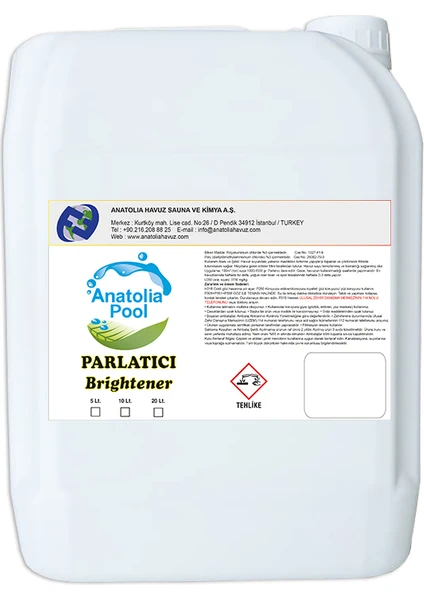 Anatolia Pool Havuz Suyu Parlatıcı / Berraklaştırıcı 5 Lt. (Brightener)