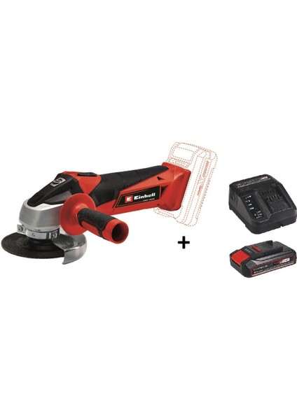 Tc-Ag 18 / 115 Li Akülü Avuç Taşlama + 2.5 Ah Starter Kit