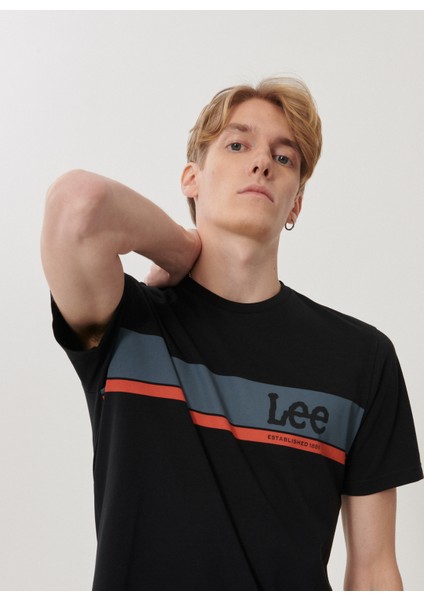 Erkek Siyah Regular Fit Bisiklet Yaka T-Shirt fiyatları
