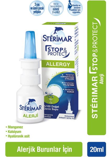Stop&protect Burun Spreyi 20ML+STERIMAR Stop&protect Burun Spreyi 20ML