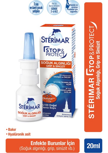Stop&protect Burun Spreyi 20ML+STERIMAR Stop&protect Burun Spreyi 20ML