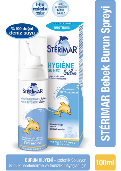 Isotonic Baby Burun Spreyi 100ML+STERIMAR Isotonic Baby Burun Spreyi 50ML