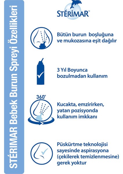 Isotonic Baby Burun Spreyi 100ML+STERIMAR Isotonic Baby Burun Spreyi 50ML