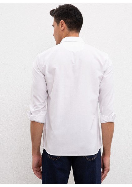 Slim Fit Beyaz Erkek Gömlek modelleri