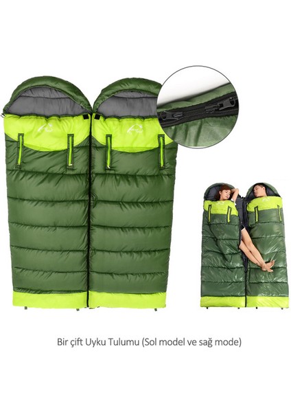 Outdoor Taşınabilir Uyku Tulumu Yeşil (Yurt Dışından)