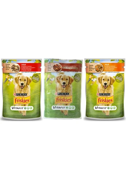 Karışık Pouch Köpek 100 gr 3 Adet