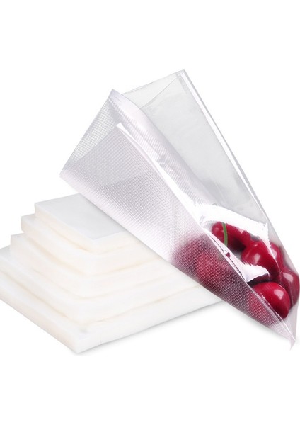 Vakum Makineleri Için Tırtıklı Vakur Vakum Torbası - Poşeti 20 x 26 cm -50'li