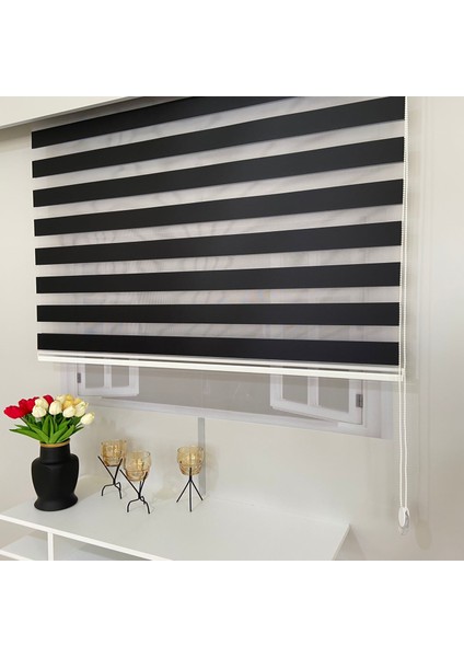 Vp 710 Düz Lü x Saten Stor Zebra Perde Siyah 140 x 260