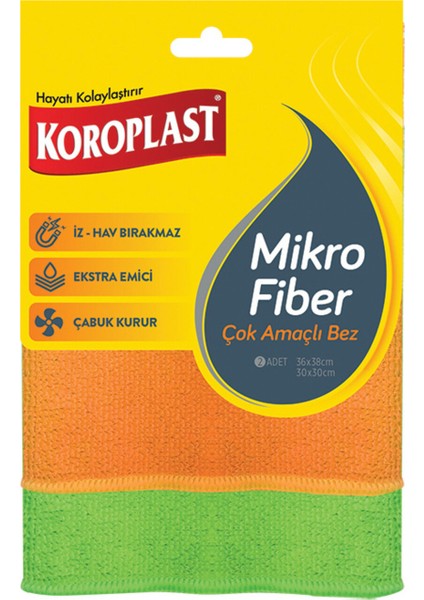 Çok Amaçlı Mikrofiber Bez 2'li