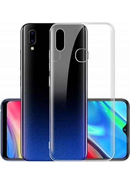 Samsung Galaxy M10 Zore Şeffaf Esnek Silikon Kılıf + Nano Cam