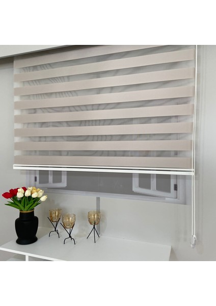 Volper Vp 705 Düz Lüx Saten Stor Zebra Perde Gri Vizon 180X260