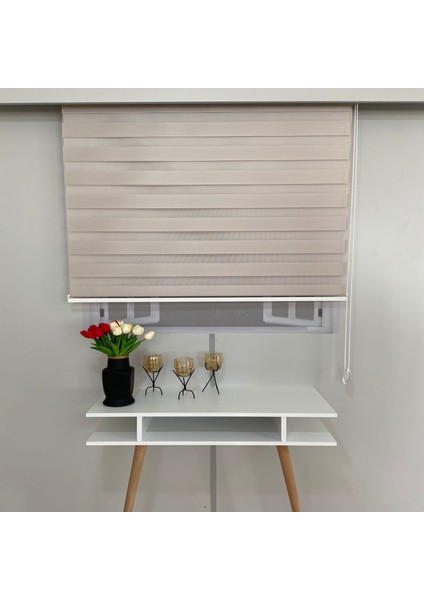 Volper Vp 705 Düz Lüx Saten Stor Zebra Perde Gri Vizon 180X260