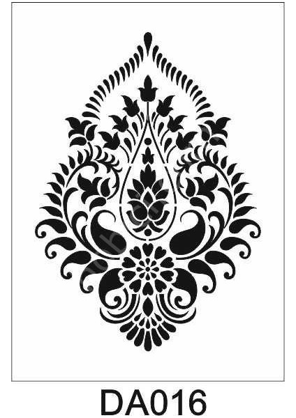DA-016 Damask Desen Stencil Şablon 21 x 30 cm