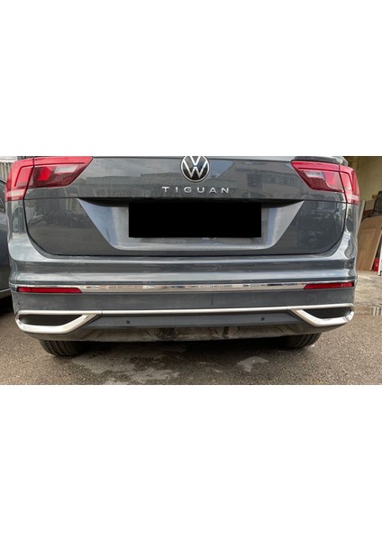 Fams Otomotiv  VW Tiguan Krom Egzoz Görünümü Difüzör 3 Parça 2020>