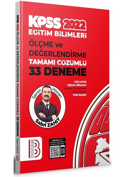 2022 Eğitim Bilimleri Ölçme ve Değerlendirme Tamamı Çözümlü 33 Deneme