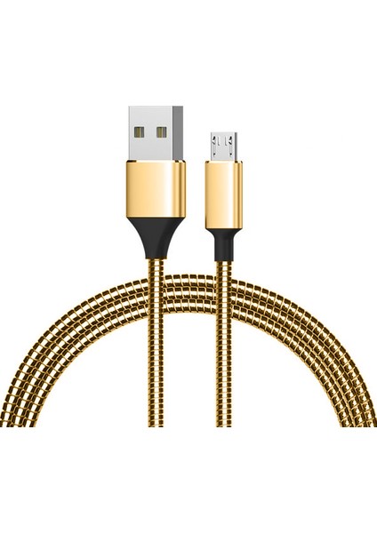 3793 Micro USB Metal Şarj ve Data Kablosu 1mt 2.1A
