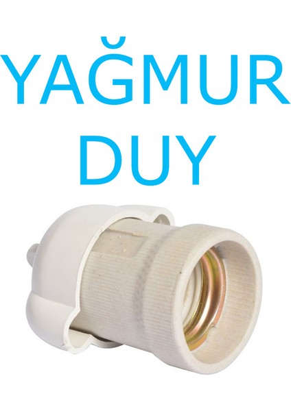 Yağmur Duy - Porselen Yağmur Duy - Standart E 27 Duy 1 Adet