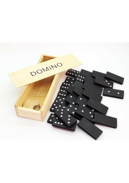 Trenddünyası Ahşap Kutulu Domino Taşı Oyun Seti